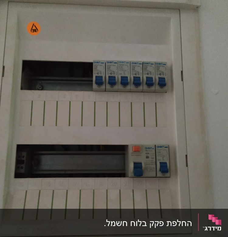 לוח חשמל עם מפסקים ומתגים